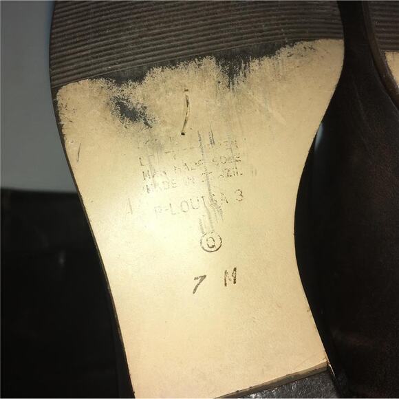 Vintage NINE WEST Brown Leather R-LOUISA Knee-High Flat Riding Style Boots 7M - Picture 10 of 11